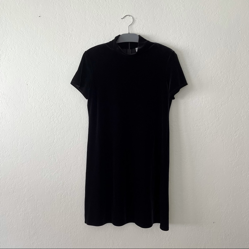 K C Spencer New York VTG Black Velvet Short Dress